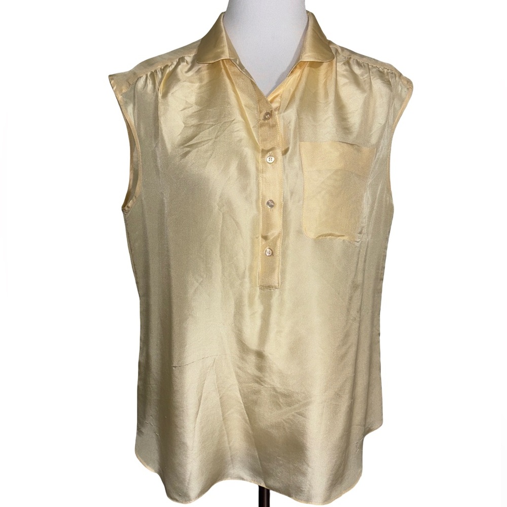 J. Crew 100% Silk Sleeveless Top in Cream